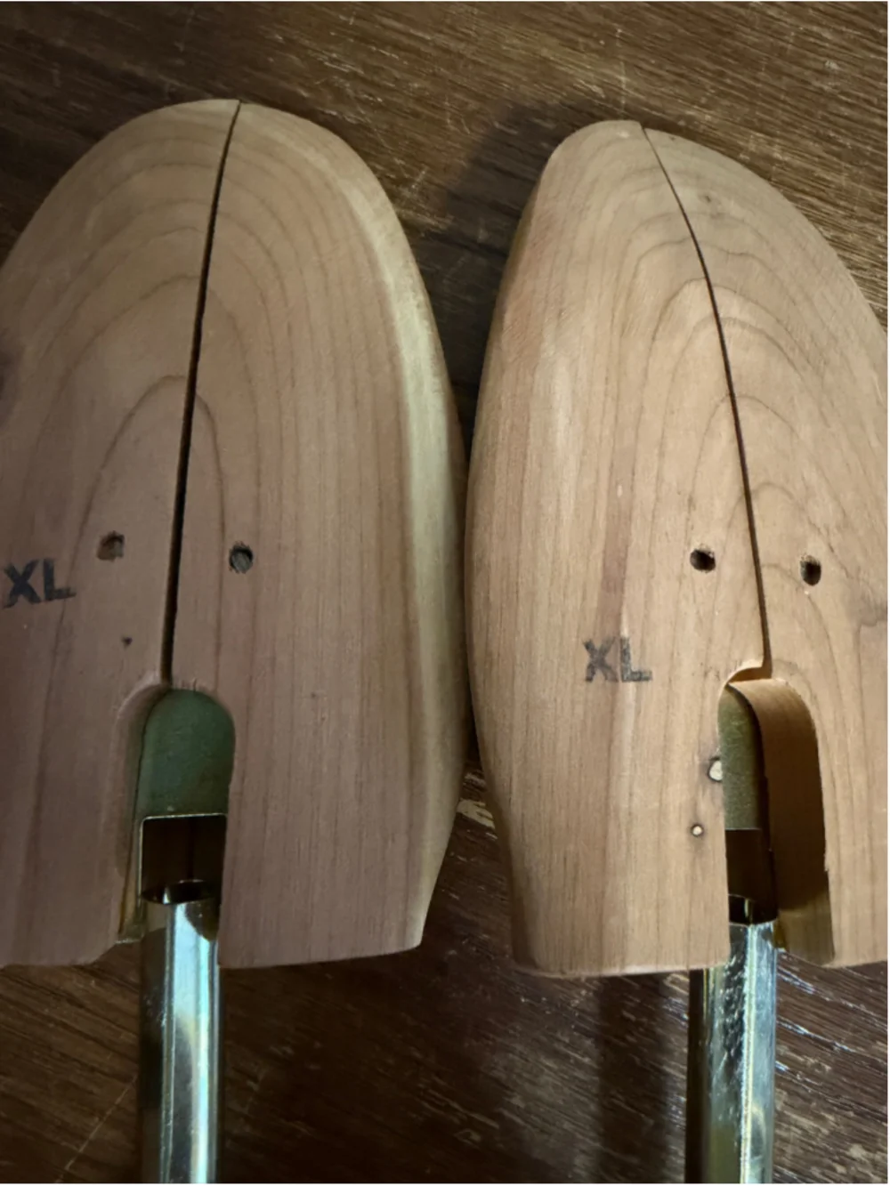 Money’s Worth & Best MW Aromatic Cedar Shoe Trees XL Split Toe Adjustable Brass